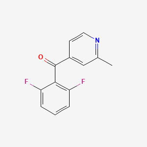 molecular formula C13H9F2NO B1421768 4-(2,6-Difluorobenzoyl)-2-methylpyridine CAS No. 1187167-46-9