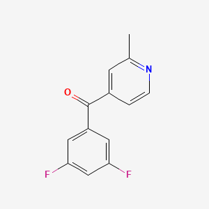 molecular formula C13H9F2NO B1421769 4-(3,5-Difluorobenzoyl)-2-methylpyridine CAS No. 1187171-33-0