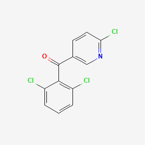 molecular formula C12H6Cl3NO B1421771 2-Chloro-5-(2,6-dichlorobenzoyl)pyridine CAS No. 1187169-50-1