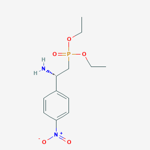 molecular formula C12H19N2O5P B14217713 Phosphonic acid, [(2S)-2-amino-2-(4-nitrophenyl)ethyl]-, diethyl ester CAS No. 827321-08-4