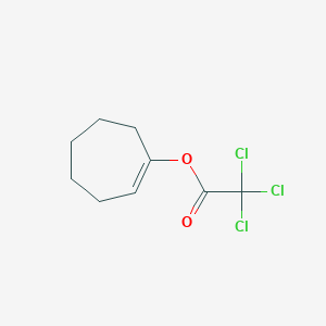 molecular formula C9H11Cl3O2 B14217714 Cyclohept-1-en-1-yl trichloroacetate CAS No. 545376-57-6