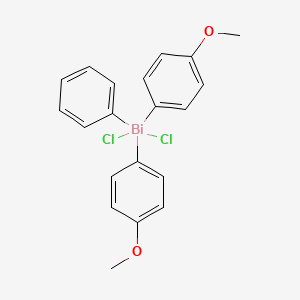 molecular formula C20H19BiCl2O2 B14217756 Bismuth, dichlorobis(4-methoxyphenyl)phenyl- CAS No. 823213-30-5