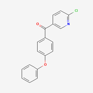 molecular formula C18H12ClNO2 B1421776 2-Chloro-5-(4-phenoxybenzoyl)pyridine CAS No. 1187169-26-1