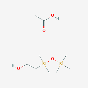 molecular formula C9H24O4Si2 B14217784 Acetic acid;2-[dimethyl(trimethylsilyloxy)silyl]ethanol CAS No. 797760-69-1