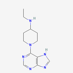 molecular formula C12H18N6 B1421783 N-ethyl-1-(1H-purin-6-yl)piperidin-4-amine CAS No. 1178963-75-1