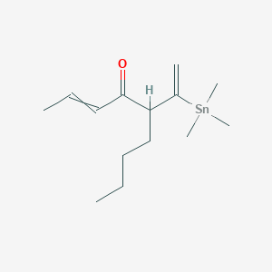 molecular formula C14H26OSn B14217837 5-[1-(Trimethylstannyl)ethenyl]non-2-en-4-one CAS No. 820250-63-3
