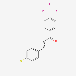 molecular formula C17H13F3OS B14217860 3-[4-(Methylsulfanyl)phenyl]-1-[4-(trifluoromethyl)phenyl]prop-2-en-1-one CAS No. 819792-55-7