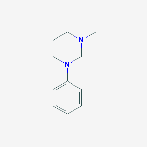 molecular formula C11H16N2 B14217865 1-Methyl-3-phenylhexahydropyrimidine CAS No. 821780-16-9
