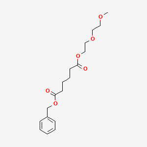 molecular formula C18H26O6 B14217868 Benzyl 2-(2-methoxyethoxy)ethyl hexanedioate CAS No. 549533-43-9