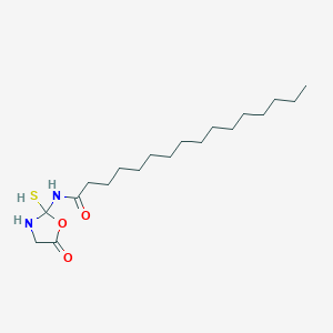 molecular formula C19H36N2O3S B14217881 N-(5-Oxo-2-sulfanyl-1,3-oxazolidin-2-YL)hexadecanamide CAS No. 805323-85-7
