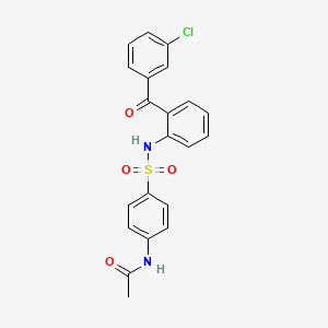 molecular formula C21H17ClN2O4S B14217887 N-(4-{[2-(3-Chlorobenzoyl)phenyl]sulfamoyl}phenyl)acetamide CAS No. 827577-01-5