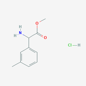 molecular formula C10H14ClNO2 B1421790 Methyl amino(3-methylphenyl)acetate hydrochloride CAS No. 1255716-96-1