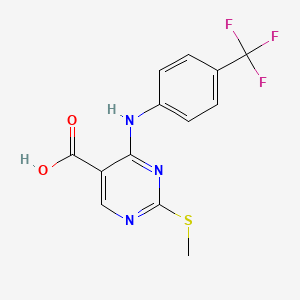 2-(Methylthio)-4-(4-(trifluoromethyl)phenylamino)pyrimidine-5-carboxylic acid