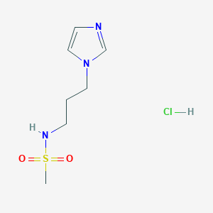 molecular formula C7H14ClN3O2S B1421799 N-(3-(1H-Imidazol-1-YL)propyl)methanesulfonamide hydrochloride CAS No. 1198416-83-9