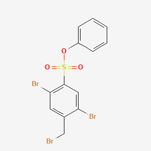 molecular formula C13H9Br3O3S B14217997 Phenyl 2,5-dibromo-4-(bromomethyl)benzene-1-sulfonate CAS No. 832726-30-4