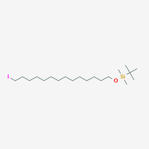 molecular formula C20H43IOSi B14218016 Tert-butyl[(14-iodotetradecyl)oxy]dimethylsilane CAS No. 824404-36-6