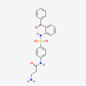 molecular formula C22H21N3O4S B14218068 N-{4-[(2-Benzoylphenyl)sulfamoyl]phenyl}-beta-alaninamide CAS No. 827576-79-4