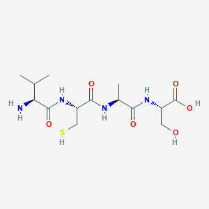 molecular formula C14H26N4O6S B14218095 L-Valyl-L-cysteinyl-L-alanyl-L-serine CAS No. 798540-71-3
