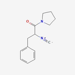 molecular formula C14H16N2O B1421810 Pyrrolidine, 1-(2-isocyano-1-oxo-3-phenylpropyl)- CAS No. 85059-51-4