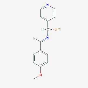 molecular formula C15H15LiN2O B14218104 Lithium {(E)-[1-(4-methoxyphenyl)ethylidene]amino}(pyridin-4-yl)methanide CAS No. 830326-20-0