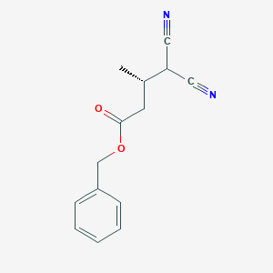 molecular formula C14H14N2O2 B14218121 benzyl (3S)-4,4-dicyano-3-methylbutanoate CAS No. 575489-69-9