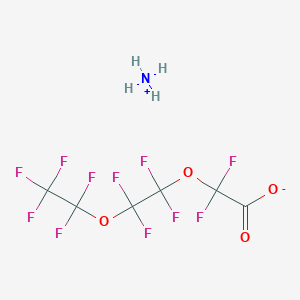molecular formula C6H4F11NO4 B1421814 azane;2,2-difluoro-2-[1,1,2,2-tetrafluoro-2-(1,1,2,2,2-pentafluoroethoxy)ethoxy]acetic acid CAS No. 908020-52-0