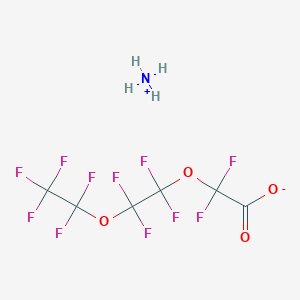 molecular formula C6H4F11NO4 B1421814 Perfluoro(2-ethoxy-2-fluoroethoxy)acetic acid ammonium salt CAS No. 908020-52-0