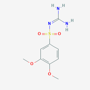 molecular formula C9H13N3O4S B1421817 N-[amino(imino)methyl]-3,4-dimethoxybenzenesulfonamide CAS No. 931967-80-5