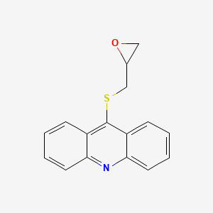 molecular formula C16H13NOS B14218186 Acridine, 9-[(oxiranylmethyl)thio]- CAS No. 827303-13-9