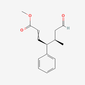 molecular formula C15H18O3 B14218209 Methyl (4R,5R)-5-methyl-7-oxo-4-phenylhept-2-enoate CAS No. 827605-75-4