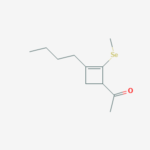 molecular formula C11H18OSe B14218212 Ethanone, 1-[3-butyl-2-(methylseleno)-2-cyclobuten-1-yl]- CAS No. 820963-10-8