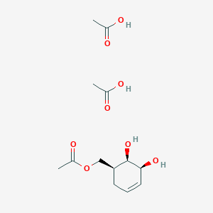 molecular formula C13H22O8 B14218234 acetic acid;[(1S,5S,6R)-5,6-dihydroxycyclohex-3-en-1-yl]methyl acetate CAS No. 828923-17-7