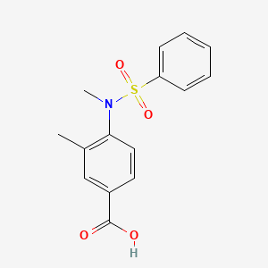 molecular formula C15H15NO4S B1421824 3-Methyl-4-[methyl(phenylsulfonyl)amino]benzoic acid CAS No. 1269167-44-3