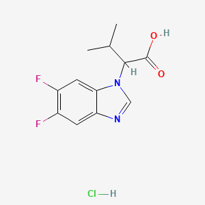 2-(5,6-difluoro-1H-1,3-benzodiazol-1-yl)-3-methylbutanoic acid hydrochloride