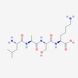 molecular formula C18H35N5O6 B14218288 L-Leucyl-L-alanyl-L-seryl-L-lysine CAS No. 798540-38-2