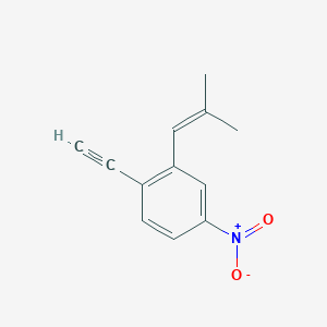 molecular formula C12H11NO2 B14218294 Benzene, 1-ethynyl-2-(2-methyl-1-propenyl)-4-nitro- CAS No. 819871-53-9