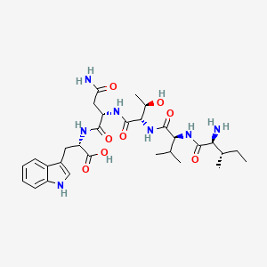 molecular formula C30H45N7O8 B14218311 L-Isoleucyl-L-valyl-L-threonyl-L-asparaginyl-L-tryptophan CAS No. 823233-07-4