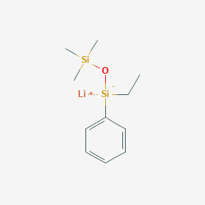 molecular formula C11H19LiOSi2 B14218320 Lithium;ethyl-phenyl-trimethylsilyloxysilanide CAS No. 823207-25-6