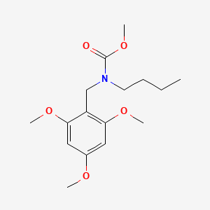 molecular formula C16H25NO5 B14218362 Carbamic acid, butyl[(2,4,6-trimethoxyphenyl)methyl]-, methyl ester CAS No. 549515-10-8