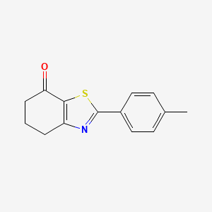 molecular formula C14H13NOS B1421838 2-(4-Methylphenyl)-4,5,6,7-tetrahydro-1,3-benzothiazol-7-one CAS No. 1251924-63-6