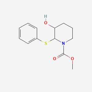 molecular formula C13H17NO3S B14218398 Methyl 3-hydroxy-2-(phenylsulfanyl)piperidine-1-carboxylate CAS No. 828699-77-0