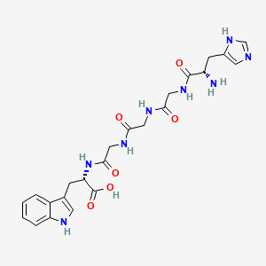 molecular formula C23H28N8O6 B14218526 L-Histidylglycylglycylglycyl-L-tryptophan CAS No. 549513-81-7