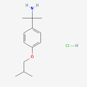molecular formula C13H22ClNO B1421853 2-[4-(2-Methylpropoxy)phenyl]propan-2-amine hydrochloride CAS No. 1305712-13-3