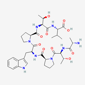 molecular formula C37H54N8O10 B14218533 L-Alanyl-L-threonyl-L-prolyl-L-tryptophyl-L-prolyl-L-threonyl-L-valine CAS No. 787621-30-1