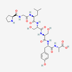 molecular formula C31H47N7O11 B14218557 L-Prolylglycyl-L-leucyl-L-seryl-L-seryl-L-tyrosyl-L-alanine CAS No. 590355-22-9