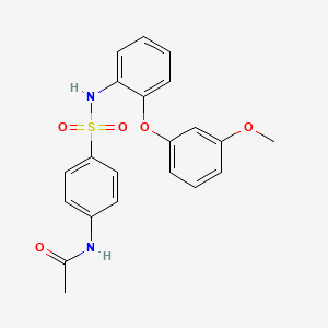molecular formula C21H20N2O5S B14218589 N-(4-{[2-(3-Methoxyphenoxy)phenyl]sulfamoyl}phenyl)acetamide CAS No. 827577-17-3