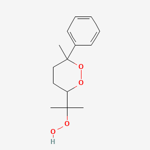 molecular formula C14H20O4 B14218628 Hydroperoxide, 1-methyl-1-(6-methyl-6-phenyl-1,2-dioxan-3-yl)ethyl CAS No. 830345-30-7