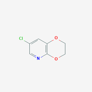molecular formula C7H6ClNO2 B1421863 7-Chloro-2,3-dihydro-[1,4]dioxino[2,3-b]pyridine CAS No. 1261365-89-2