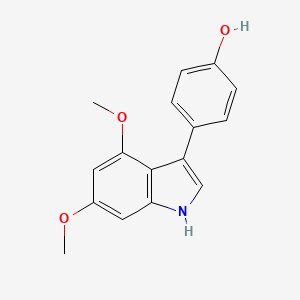 molecular formula C16H15NO3 B14218735 Phenol, 4-(4,6-dimethoxy-1H-indol-3-yl)- CAS No. 827024-93-1