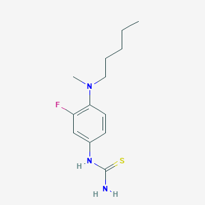 molecular formula C13H20FN3S B14218741 Thiourea, [3-fluoro-4-(methylpentylamino)phenyl]- CAS No. 832099-28-2